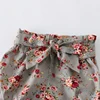 Newborn Baby Girl Clothes Set Summer Solid Color Short Sleeve Romper Flower Shorts Headband 3Pcs Outfit New Born Infant Clothing 5