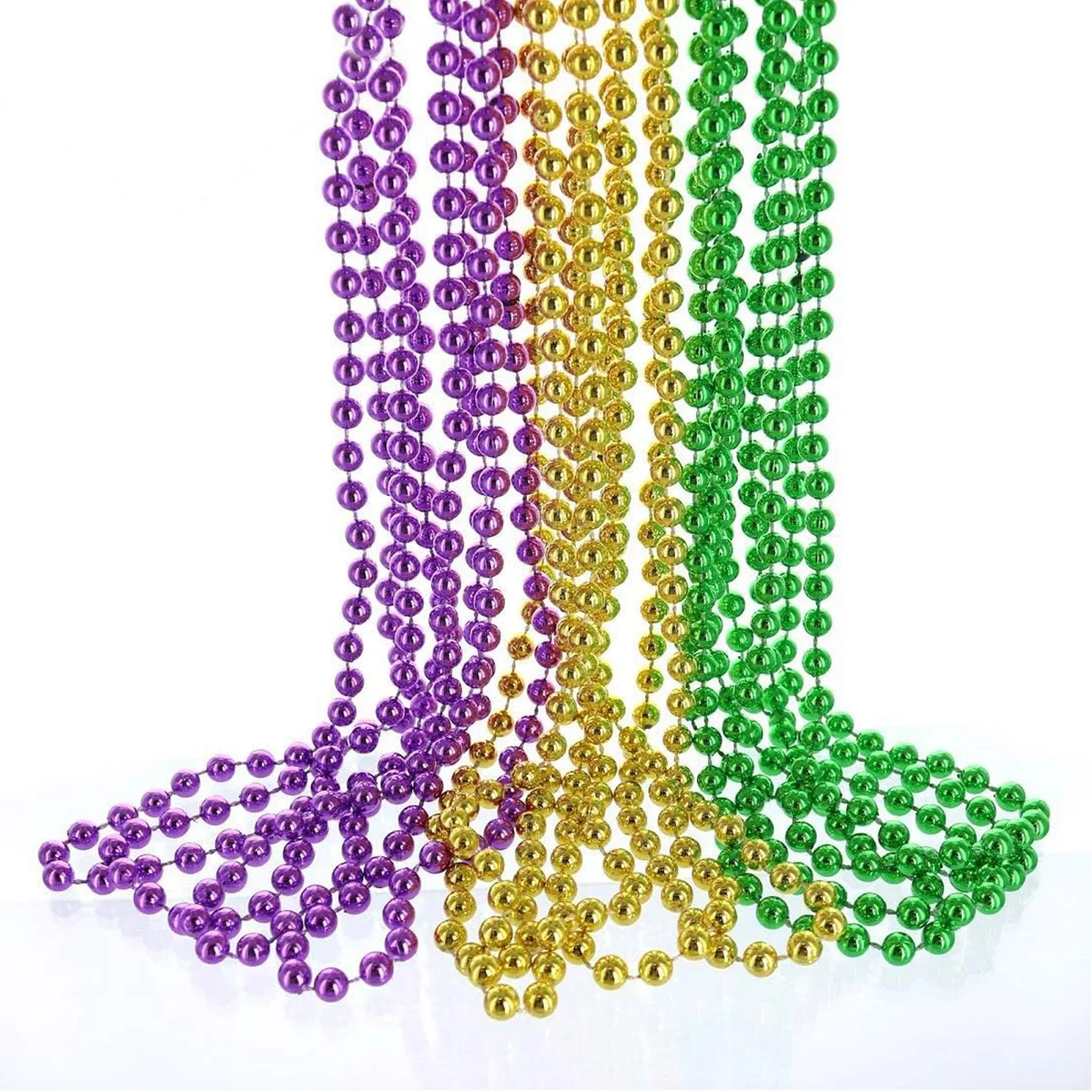 Lot De 144 Accessoires De Fierté, Collier De Perles Métalliques