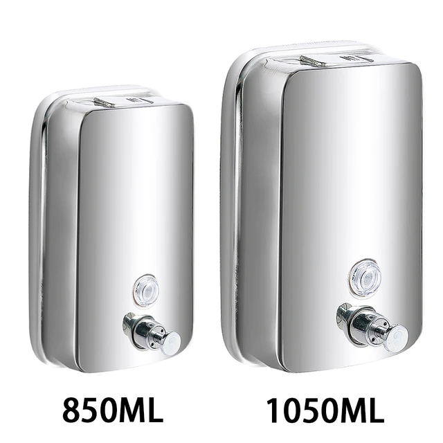 850 ML/1050 ML เครื่องจ่ายสบู่สแตนเลส Wall Mount ห้องน้ําสบู่เหลวผงซักฟอกเจลอาบน้ําขวดห้องน้ําห้องครัว 1