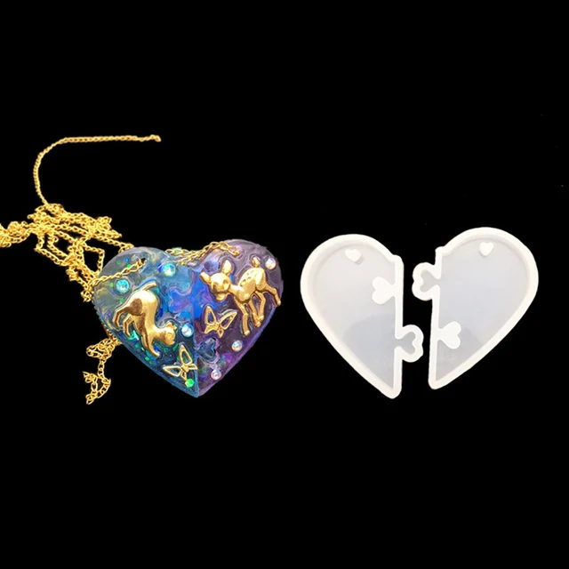 LET'S RESIN Moldes De Resina En Forma De Corazón, Moldes Anatómicos De