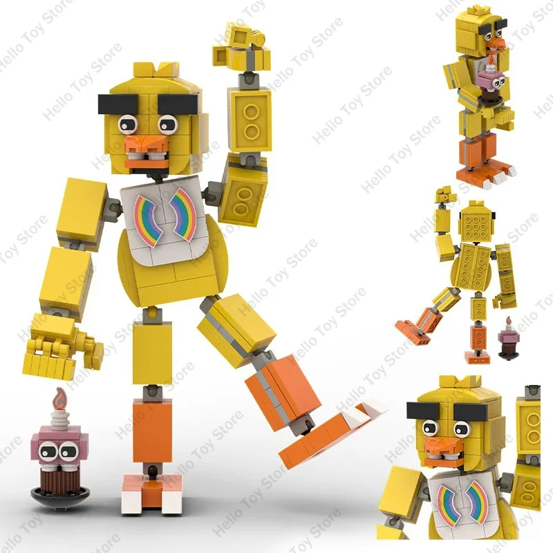 Конструктор FNAF Five Nights Nightmare Chica Foxy Golden Bonnie