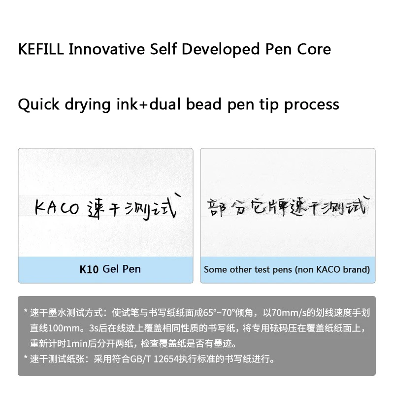 Kaco K10 Gel Pens High Value 0.45mm Black Ink עט מחיק High Capacity Kawaii Stylo For School Office Writing Aesthetic stationery 4