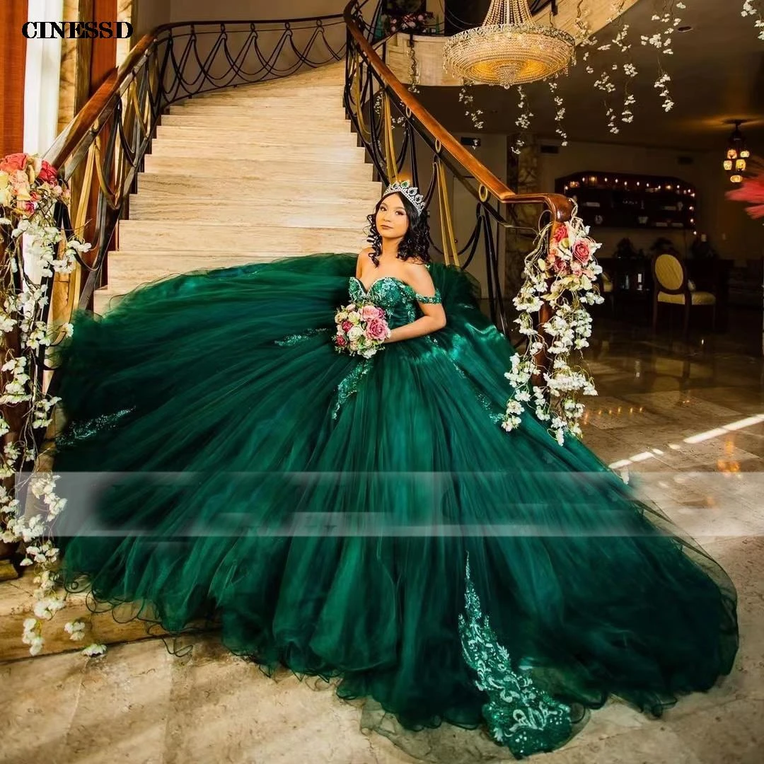 Emerald Green Sweet 16 Dress