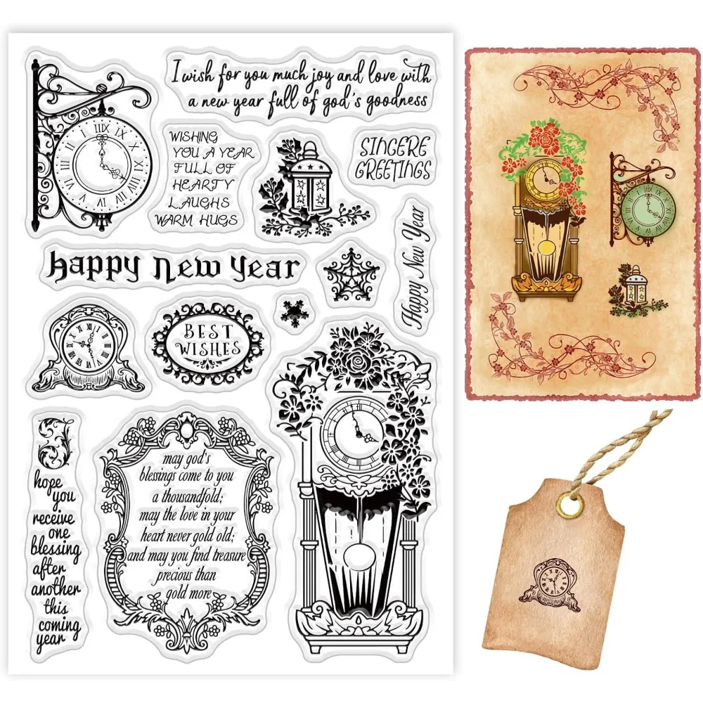 Just for You Thinking of You Happy Birthday Trees - Timbri in gomma con dente di leone, per decorare biglietti di Natale, decorazioni e scrapbooking fai da te