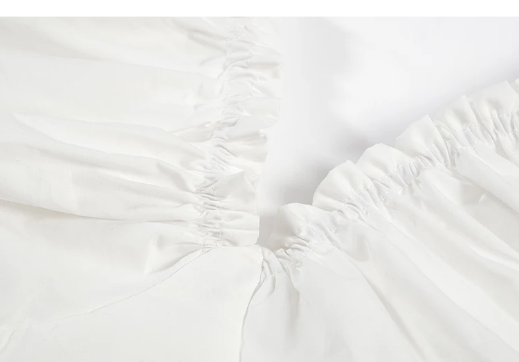 Casual Solid Midi Dresses for Women Korean Chic V-neck Backless High Waist Puff Sleeve A-line Party Dress Summer Vestidos Mujer