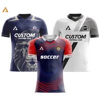 Custom Full Sublimation Player Version Football Jerseys Long Short Sleeve Football Shirt Breathable Training Soccer T shirt Men 1