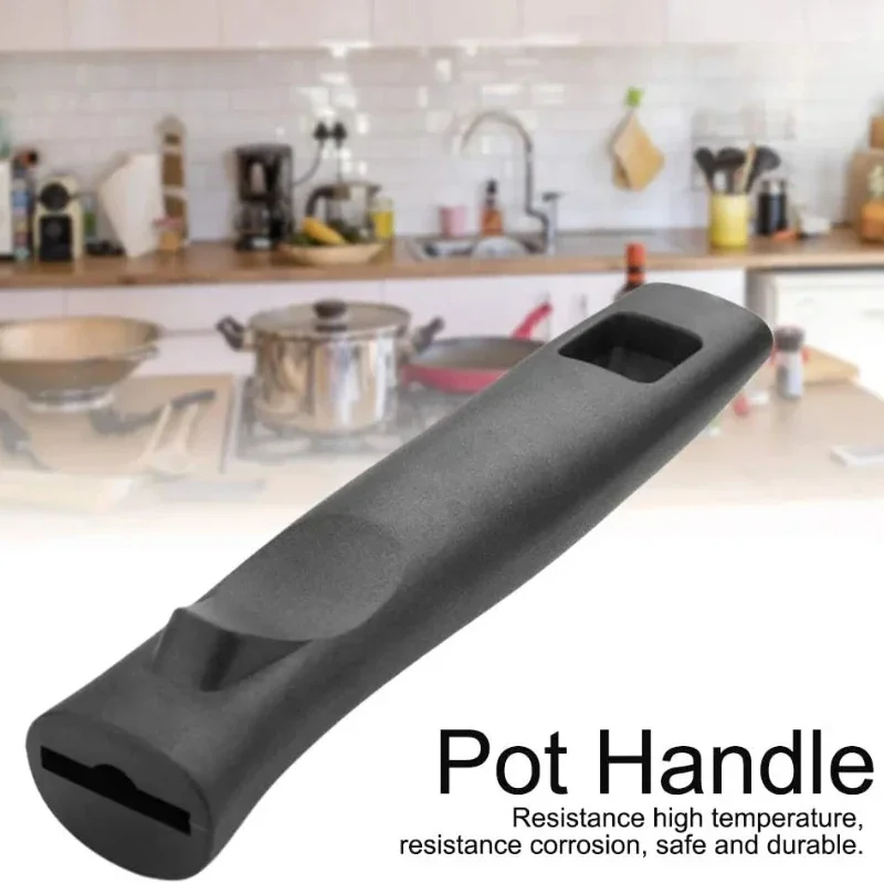 1Pcs detachable pot handle Universal Pot Handle Replacement Kitchen Scald-Proof Bakelite Pan Pot Long Handle Grip with Screw Cookware Accessory