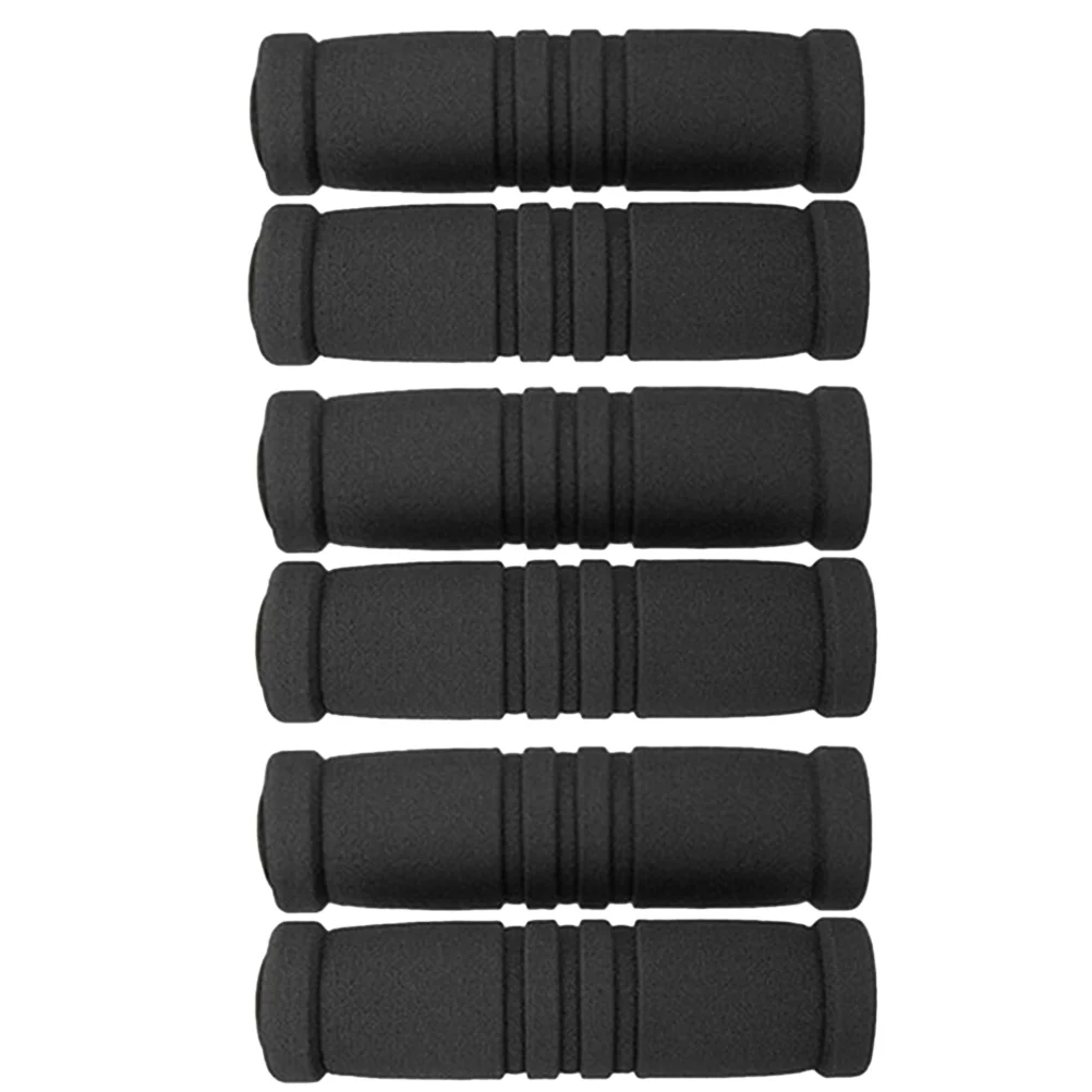 

3 Pairs Bike Grips Rubber Non Mountain Handle Bar Grip Cover with End Caps for Mountain Bicycles Accessories ( Black )