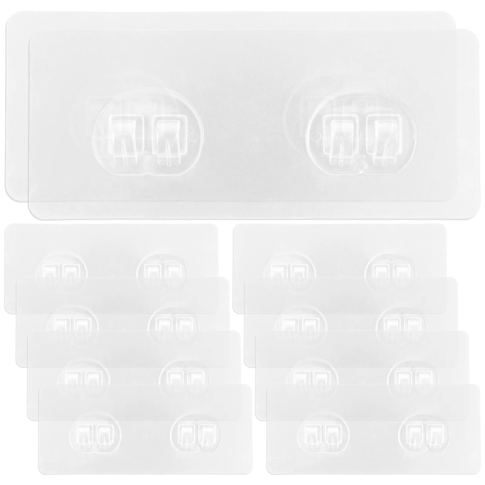 

10 Pcs Double Claw Non-marking Buckle Punch Free Sticky Hook for Shower Organizer Hanger Pvc Shelf
