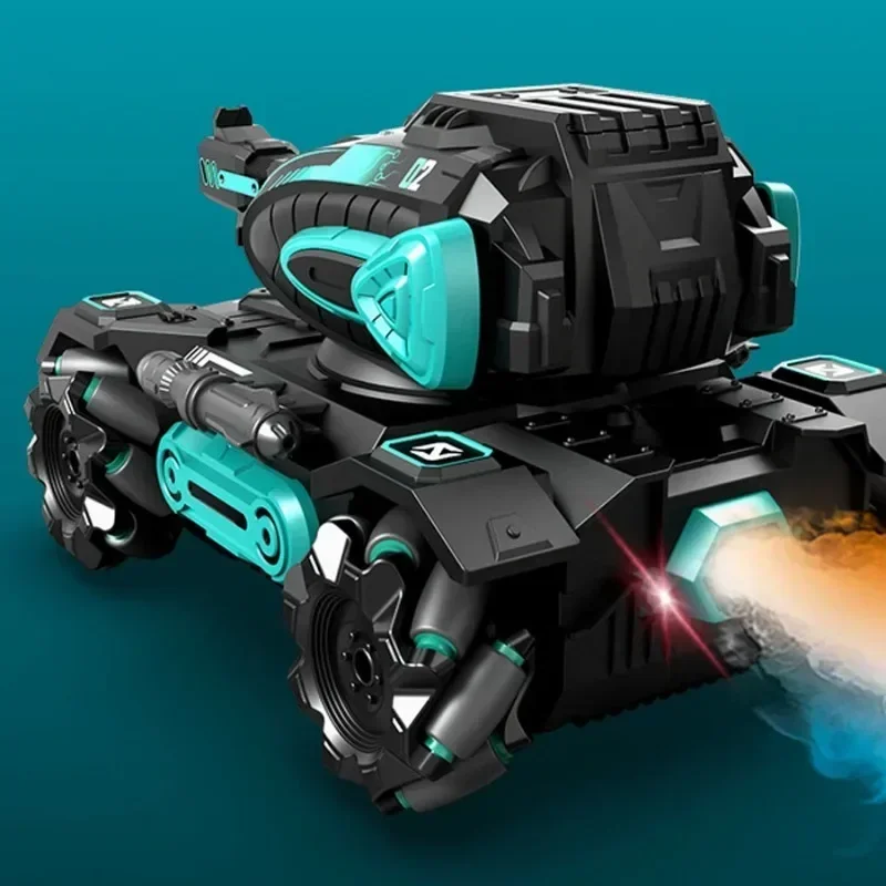 Gesture sensing remote control spray car 2.4G four-wheel stunt launch water polo tank car boy machine armour game toy car 4