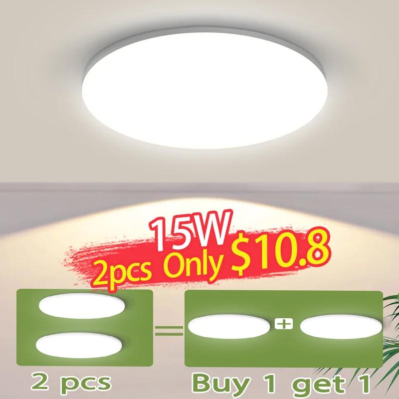 Led Ceiling Lamp 220V Modern Ceiling Panel Fixtures 15W 20W 30W 50W For Living Bedroom decoration Indoor Kitchen Lighting