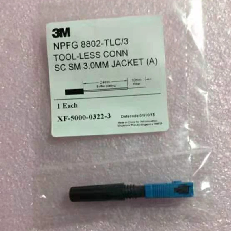 10/50/100pcs/box 3M SC UPC 8802-TLC/3 Embedded Optic Fiber Quick Connector 3M SC UPC 3.0 FTTH Fiber Optic Fast Connector
