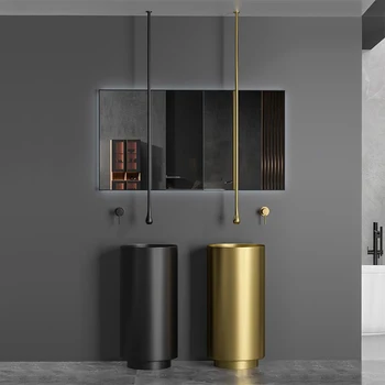 Water Drop เพดานติดตั้งก๊อกน้ําห้องน้ําทองเหลืองติดผนังร้อนเย็นอ่างล้างจาน Tap สําหรับอ่างอาบน้ําอ่างล้างหน้า 1