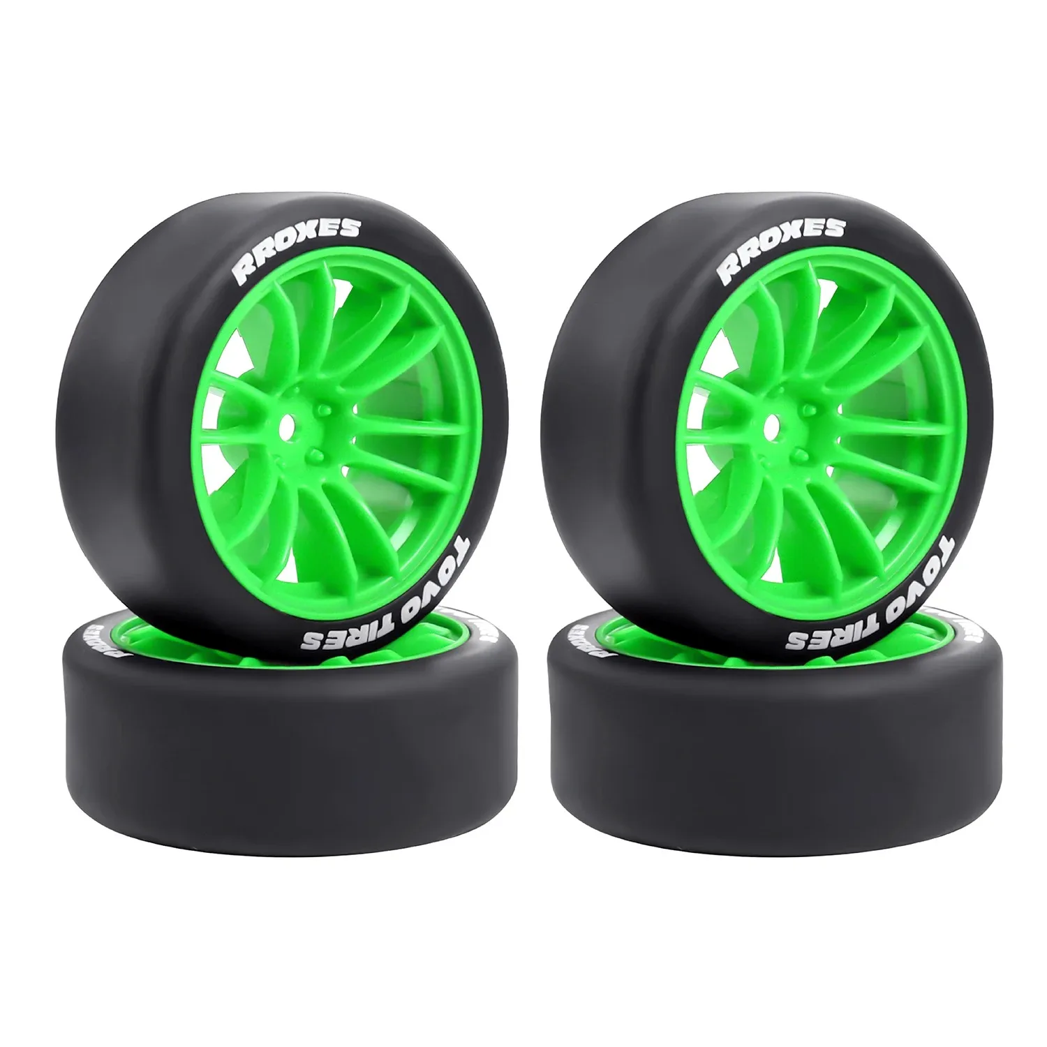 4 Stück 12mm Hex 66x26mm Harte Drift-Reifen Räder für 1/10 RC Drift-Auto On-Road Tamiya TT01 TT02 XV01 PTG-2 Kyosho HPI HSP – Detail 8