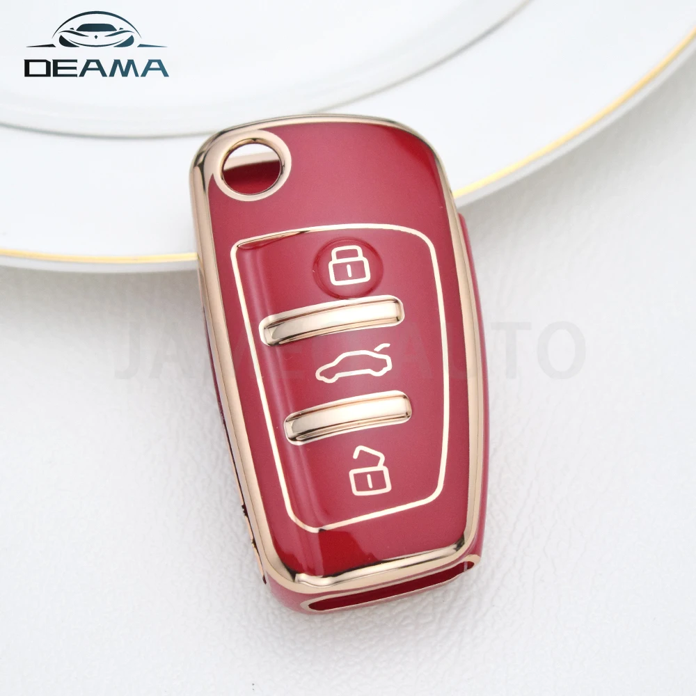 Per Audi A3 A4 A5 C5 C6 8L 8P B6 B7 B8 C6 Rs3 Q3 Q7 Tt 8L 8V S3 Tpu Car Key Case Full Cover Shell Fob Holder Accessori