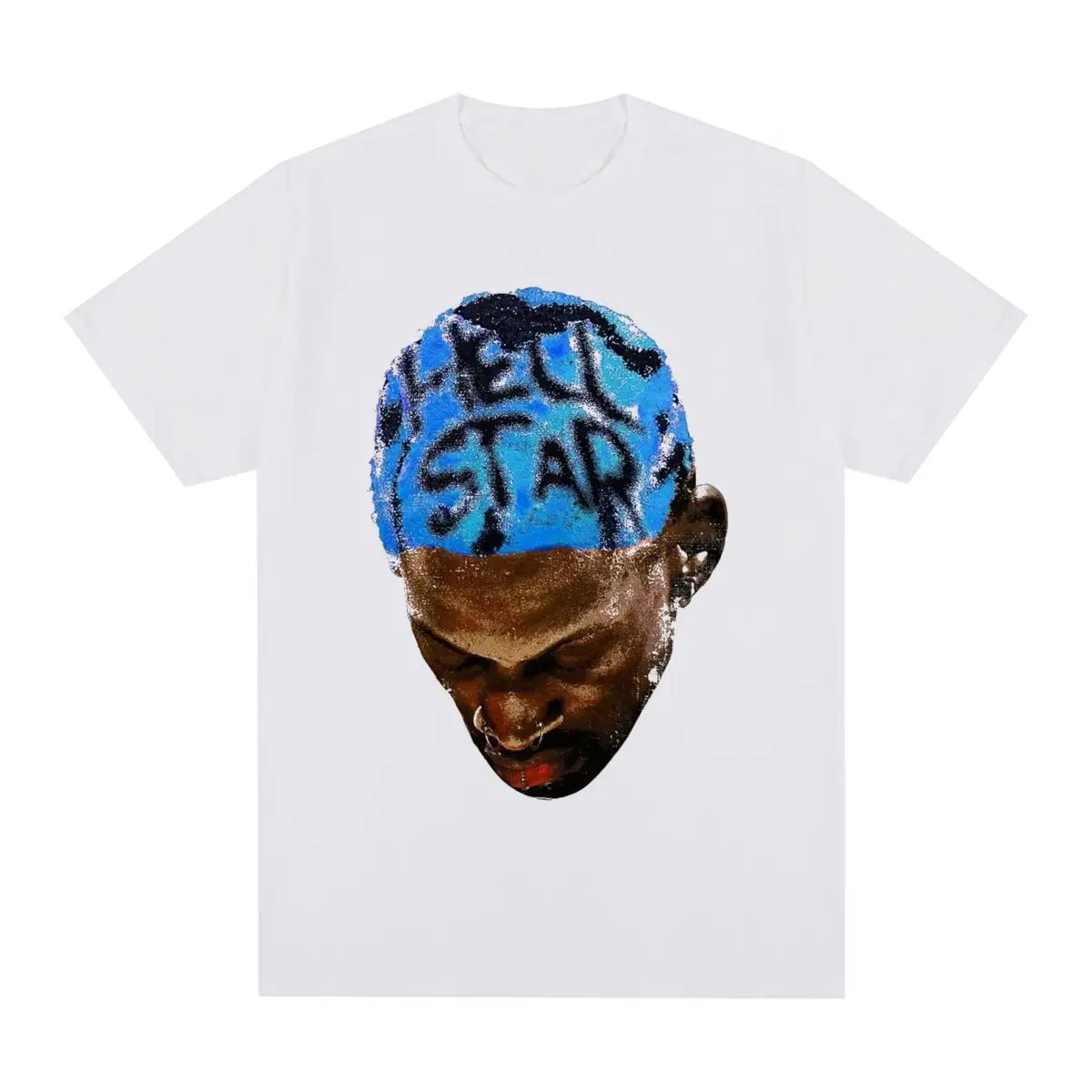 Dennis Rodman Vintage T-shirt Hip Hop Streetwear Retro Portrait