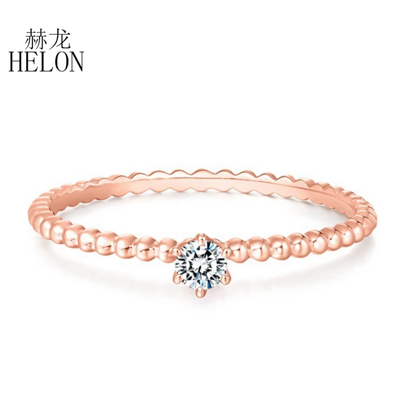 

Женское кольцо из розового золота, с муассанитом, карата