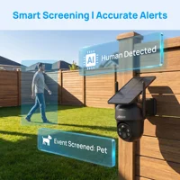 ANRAN 5MP caméra de Surveillance solaire Wifi caméra de sécurité extérieure sans fil Flash projecteur IP66 étanche lisse Audio bidirectionnel 3