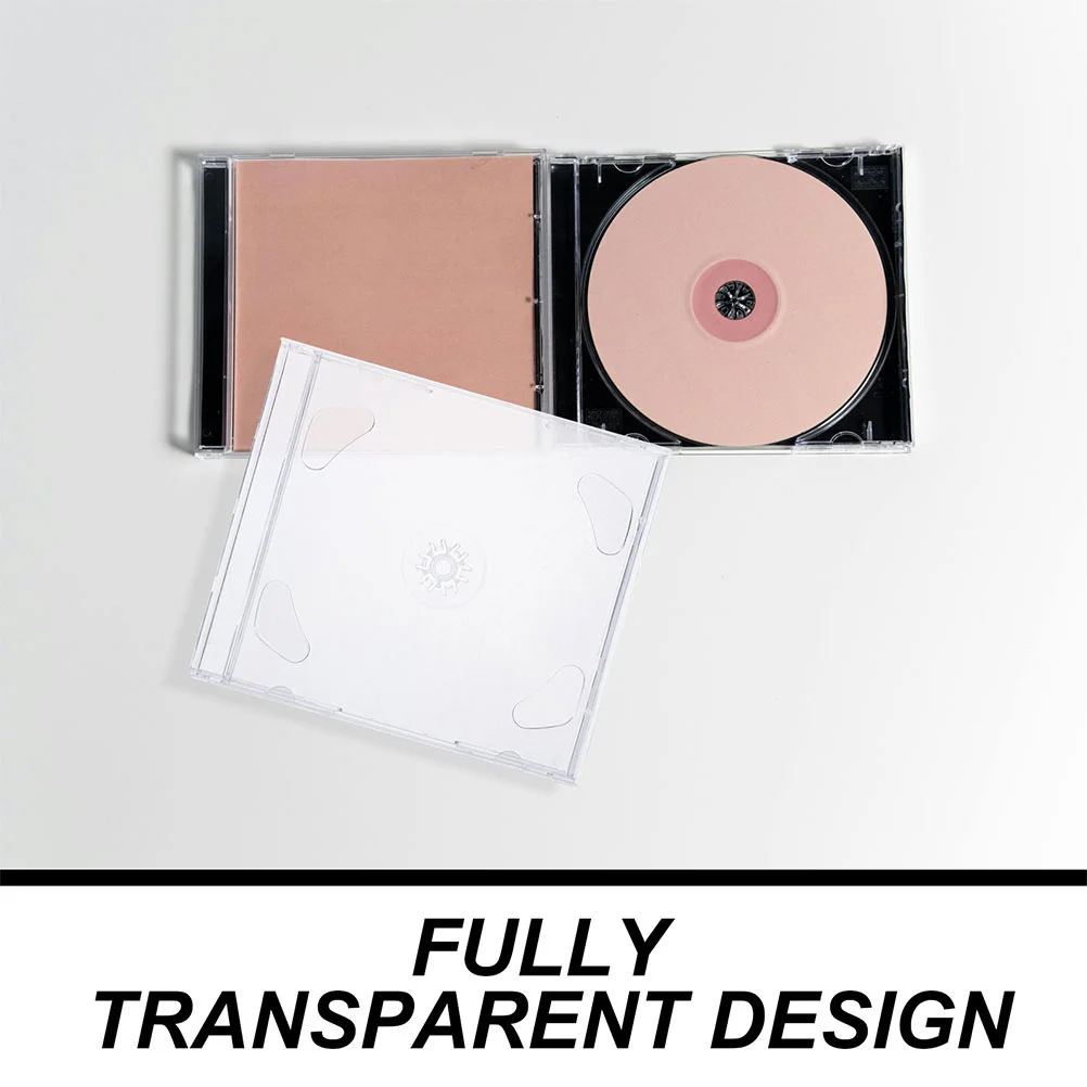 Cd Dvd Storage Bag Cd Dvd Storage Case 10 Pcs Clear Cd Cases Reusable Cd Box Dvd Case Lightweight Disc Holder Square Organizer Music Storage Game Bag Pc Driver Holder