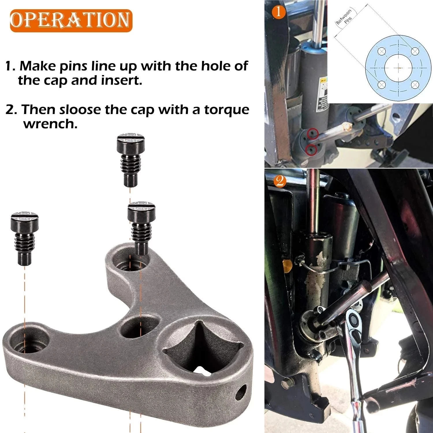 TML Outboard MT0006 Trim/Tilt Pin Wrench 32mm X 4mm Trim/Tilt Caps on Hydraulic Cylinders For Yamaha,Suzuki,Johnson,Honda Tools