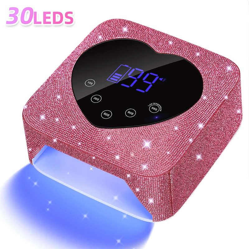 충전식 UV LED 네일 램프, 전문 무선 젤 광택제 건조 램프, 매니큐어용, ..