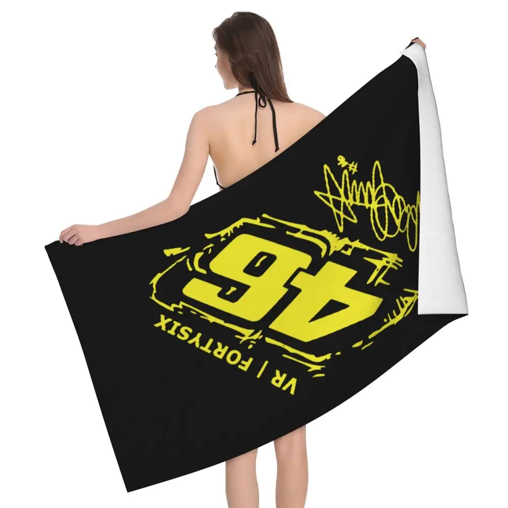 Description Picture 2 of itemCustomized Rossi Soft Linen Microfiber Beach Bath Towel Quick Dry Motorcycle Racing Bathroom Sports Towels