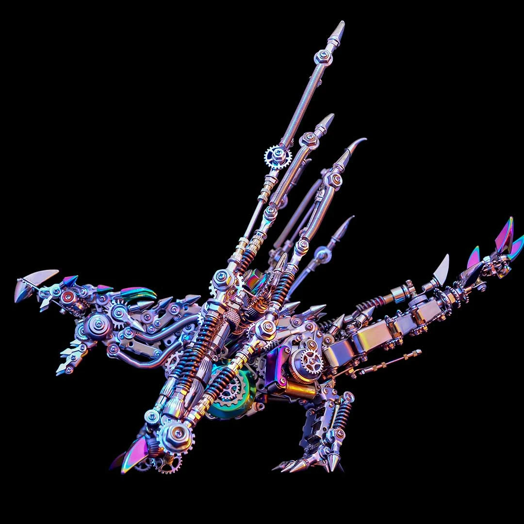 

1391PCS DIY Metal Assembly Dragon Model Building Kit Animals Mechanical 3d Puzzle Set Toys for Adults Kids Gift
