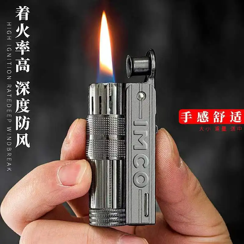 IMCO Original Stainless Steel Gasoline Lighter 6700 Metal Smoking Cigarette Lighter Triplex Gift 2