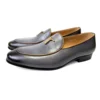 ITALIAN MEN LOAFERS SHOES GRAY HANDMADE SLIP ON TASSEL LOAFERS WEDDING OFFICE SHOES REAL LEATHER CASUAL DRESS MEN SHOES 3