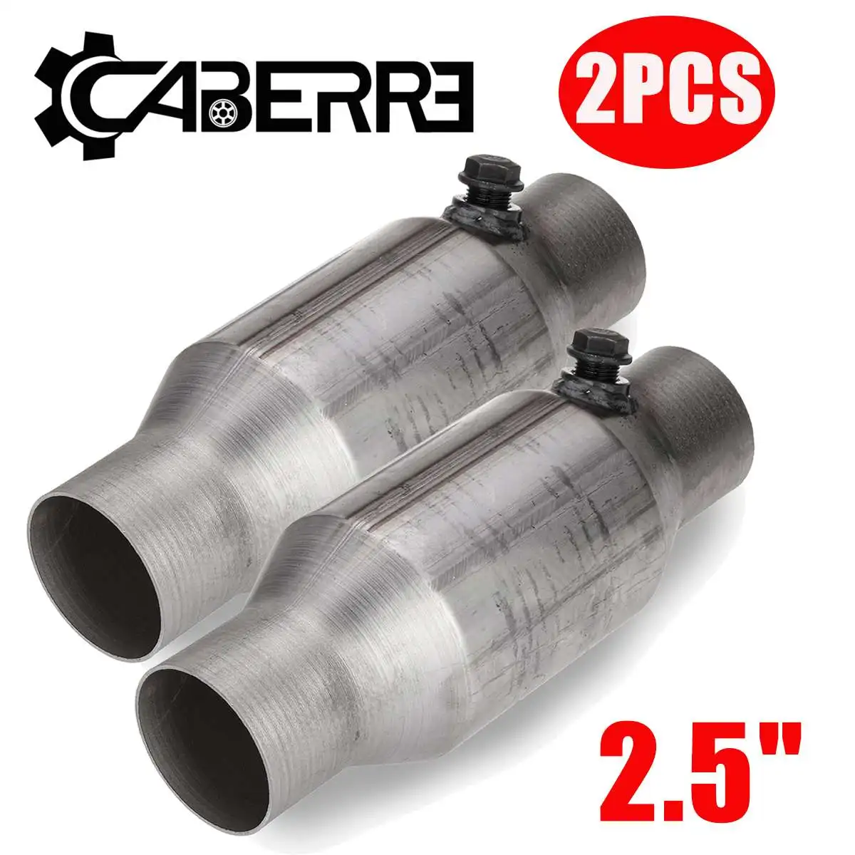 Universal 2.5" Inlet/Outlet 400 cell Weld-On Catalytic Converter 11" Length Stainless Steel High-Flow Performance