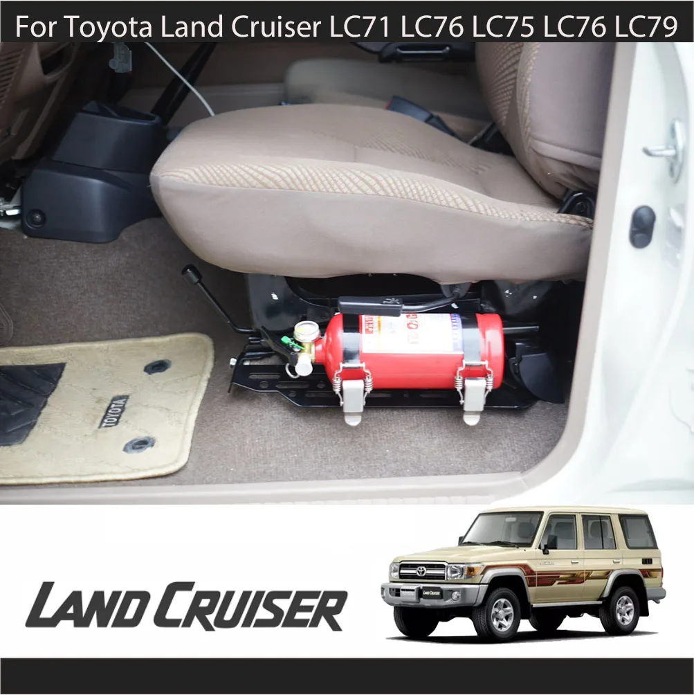 For Toyota Land Cruiser LC76 Fire Extinguisher Bracket Anti-Roll-over Cages Fire Extinguisher Placement Interior Accessories
