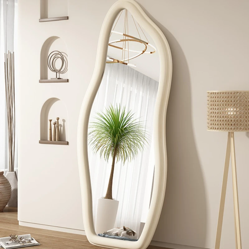 

Internet celebrity clouds full-length mirrors,special-shaped floor-to-ceiling fitting mirror light luxury style dressing mirrors