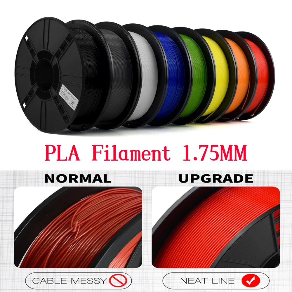 Twotrees 3D Printer Filament Alignment 1KG 1.75mm PLA Filament 2.2lbs High Quality 3D Printing Eco-friendly Plastic Consumables pet cf carbon fiber reinforced creep and high temperature resistant industrial 3d printing consumables