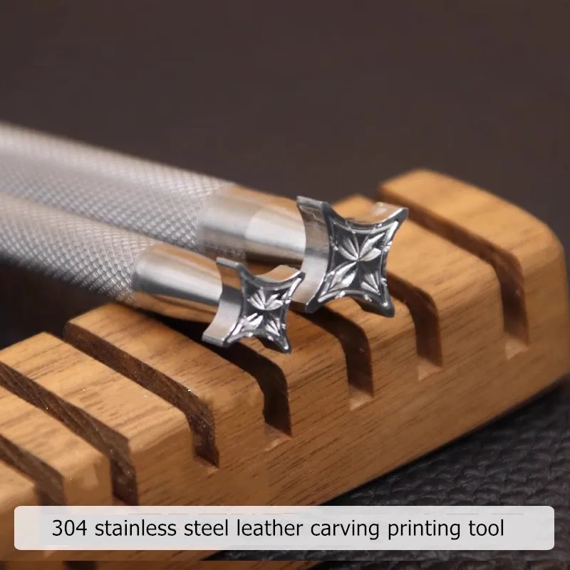304 Stainless Steel Leather Embossing Stamp-Wheat Pattern Metal Press Mold Leathercraft DIY Leather Stamping Tool leather craft stamps