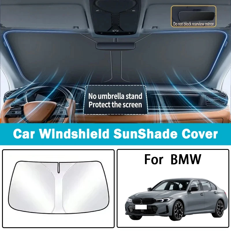 Parasol para Parabrisas de Coche BMW, Protección para X5 E53 X3 F83 E46 E39 E38 E60 E63 E61 E64 Serie 3 5 7 330i Z3 E85 E86 M5 325i