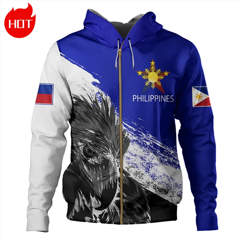 トライバルタトゥーグラフィック男性用ジップアップパーカー、3D