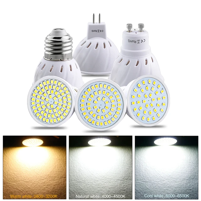 LED Bulb Spotlight 3W 5W 7W MR16 GU10 E27 2835 SMD Lamp 110V 220V 12V 24V  Bright