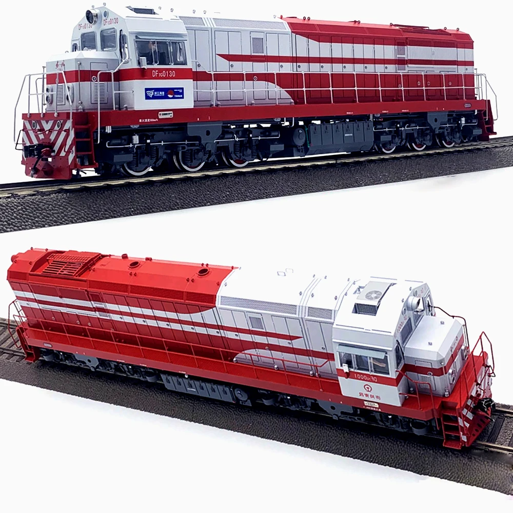 New 1/87 Internal Combustion Train Model Metal DF7G Diesel Locomotive Model Sound Smoke Effect Train Model Toy