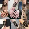 60 Sheets Ferocious Lion Tiger Temporary Tattoos For Men Women Arm Neck Devil Skull Tattoo Black Wolf Dragon Tatoo Small Desgin 5