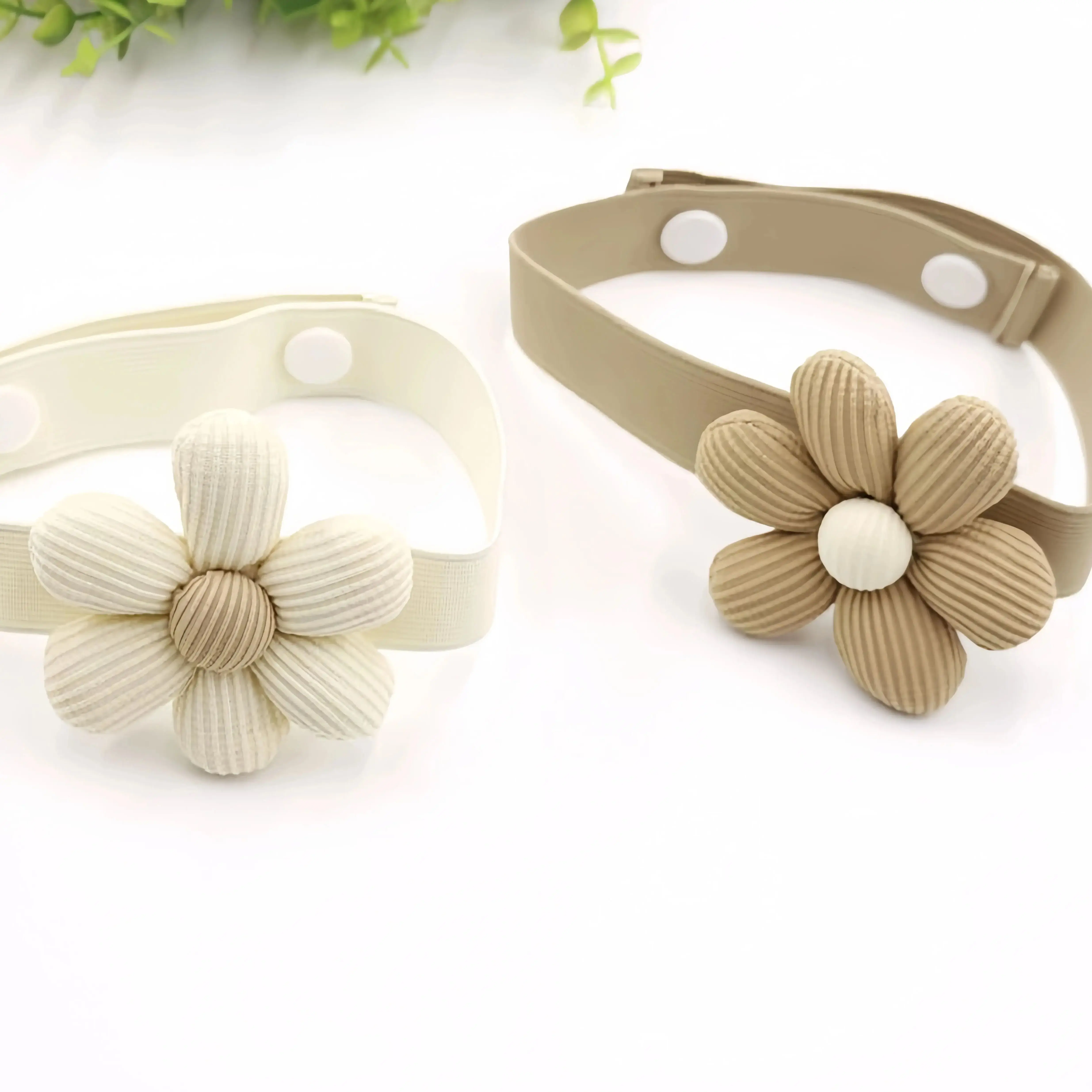 Handmade Floral Curtain Tiebacks with Elastic Bands and Magnetic Fasteners curtain accessories curtain tiebacks curtain fasteners