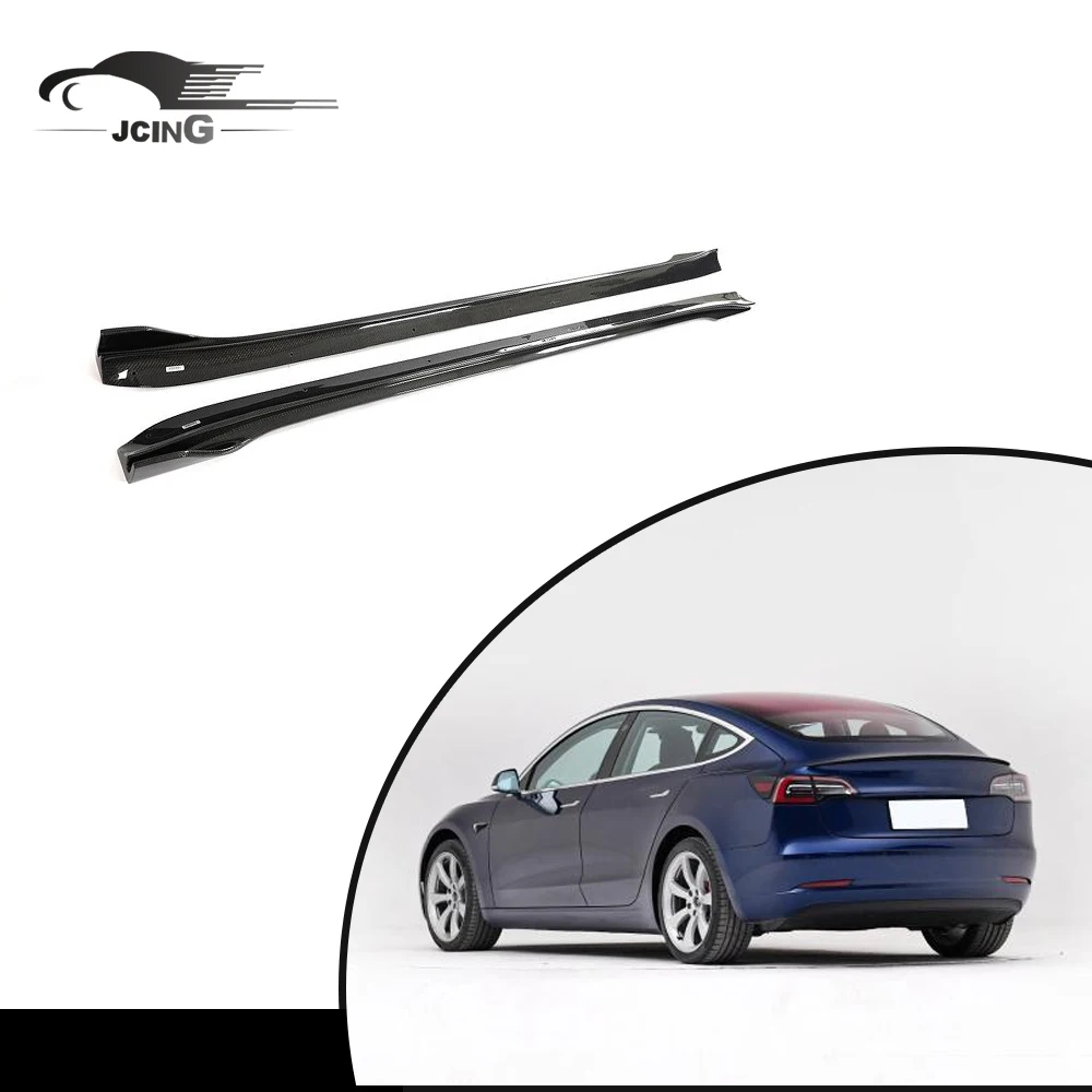 

Боковые юбки из углеродного волокна для Teslas, модель 3, 18-20