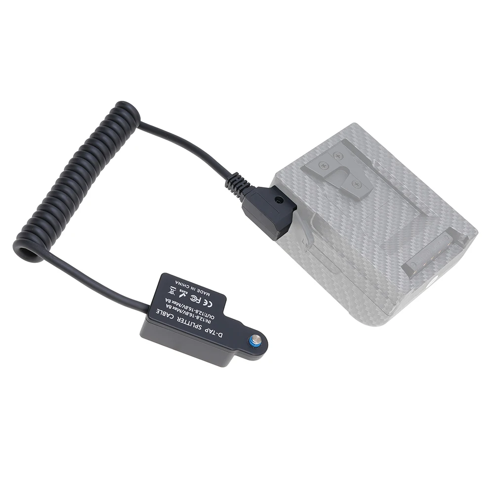 FOTGA Dummy Battery D-Tap Female Plug to 3 D-Tap Female Ports Power Supply for V-mount Batte Splitter Cable 180&deg; Rotatable