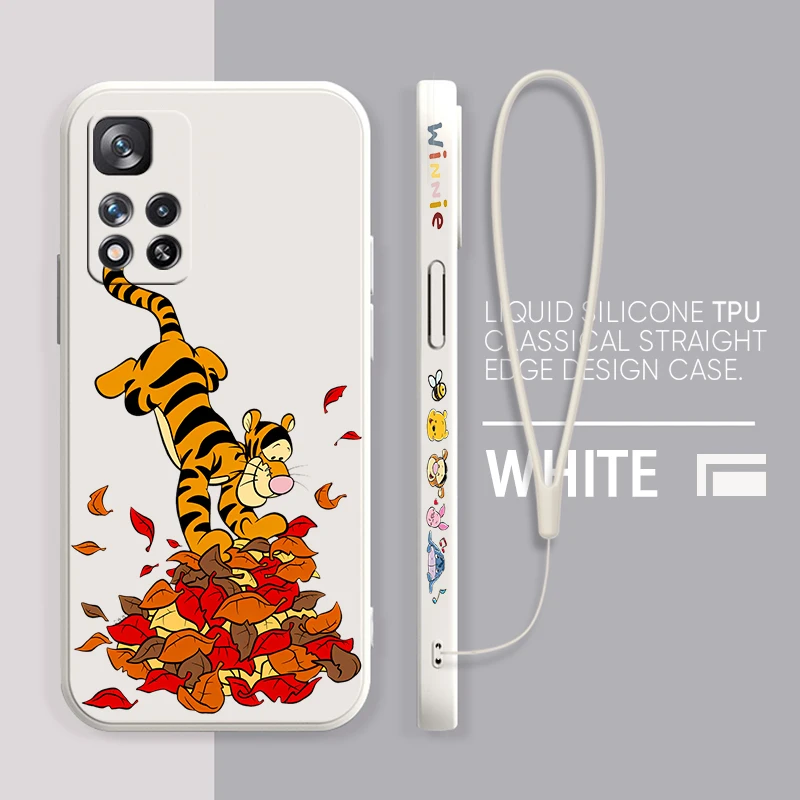 

Disney Tigger Winnie Cute For Xiaomi Redmi Note 12 12S 12R 11 11T 11S 10 10S 9 8 8T Pro Plus 5G Liquid Left Rope Phone Case