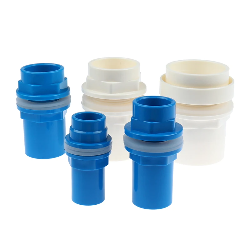 

1 Pc Fish Tank Upper And Lower Water Connector Fish Tank Waterproof Connector 20-50mm PVC Connector Garden Drain Adapter