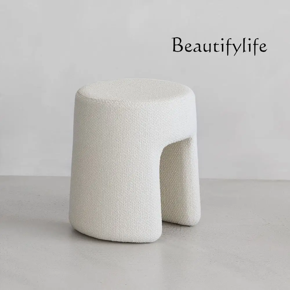 

Simple Modern Light Luxury Sofa Stool Pier Balcony Bedroom and Household Shoe Changing Stool Solid Wood Home