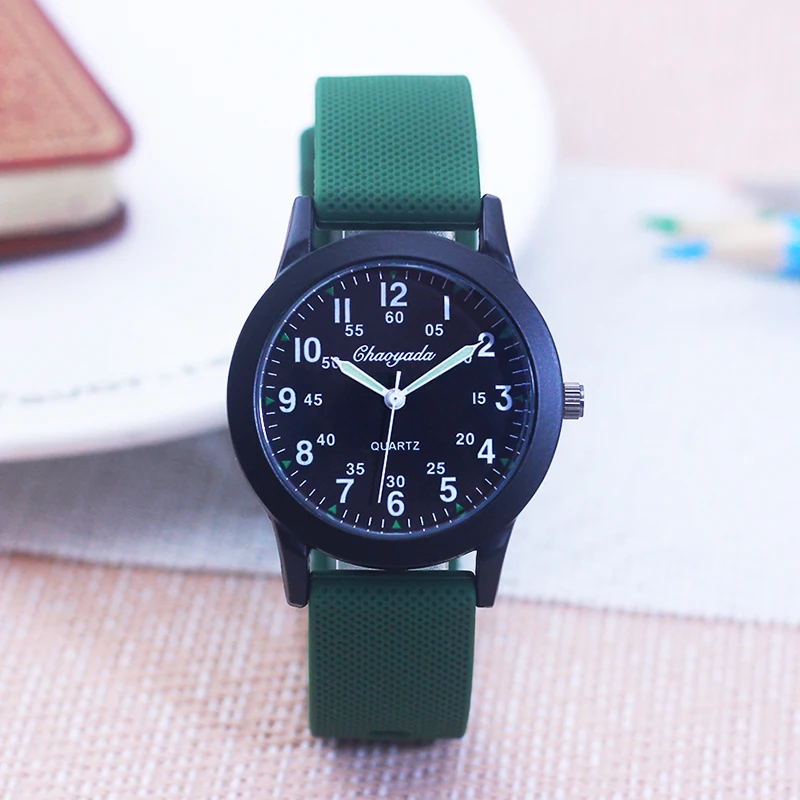 Children Boys Girls 60 Minute Scale Quartz Wristwatches Junior High And Elementary School Students Exam Watches Silicone Strap 5