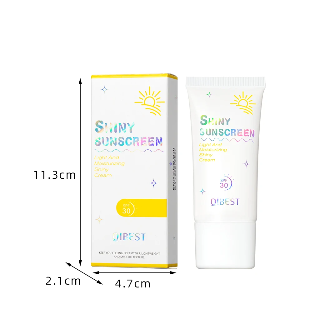 Facial Sunscreen Oil-Control Glitter Sun Cream Sunblock Skin Protective Refresh Sun Block Anti Aging Concealer Makeup Foundation leg makeup concealer face foundation makeup