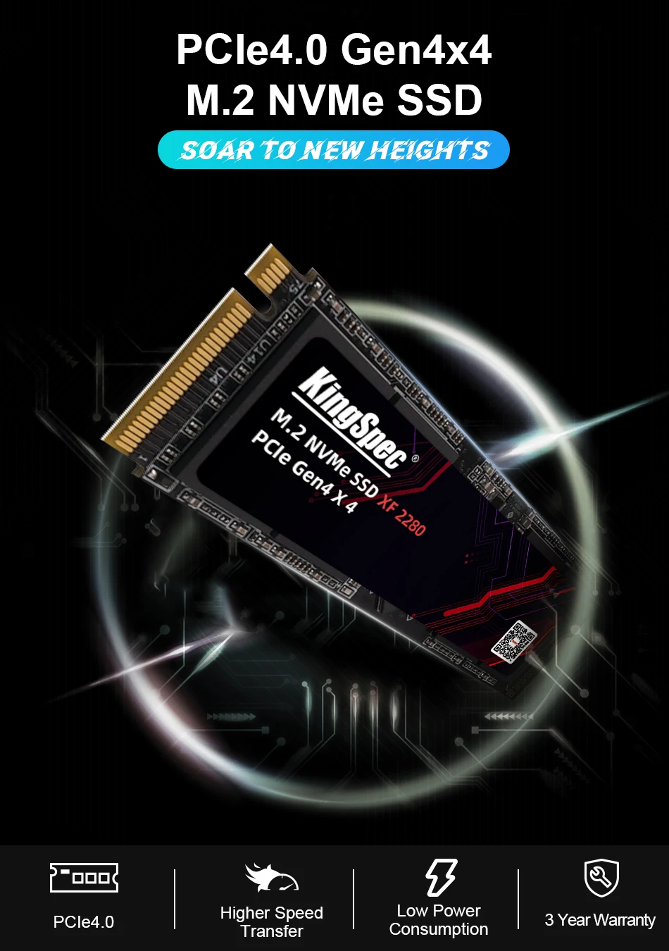 1TB, 2TB, M2 2280, 500g, PCIe 4.0,