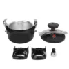 Home Pressure Cooker Pressure Cooker Pot Compound Bottom Aluminum Alloy Black Explosion Proof for Electric Stove for Gas Stove 5