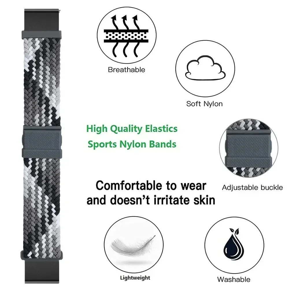 Nylon Smart Watchband with QuickFit Clasp - 22/26mm Bracelet Strap